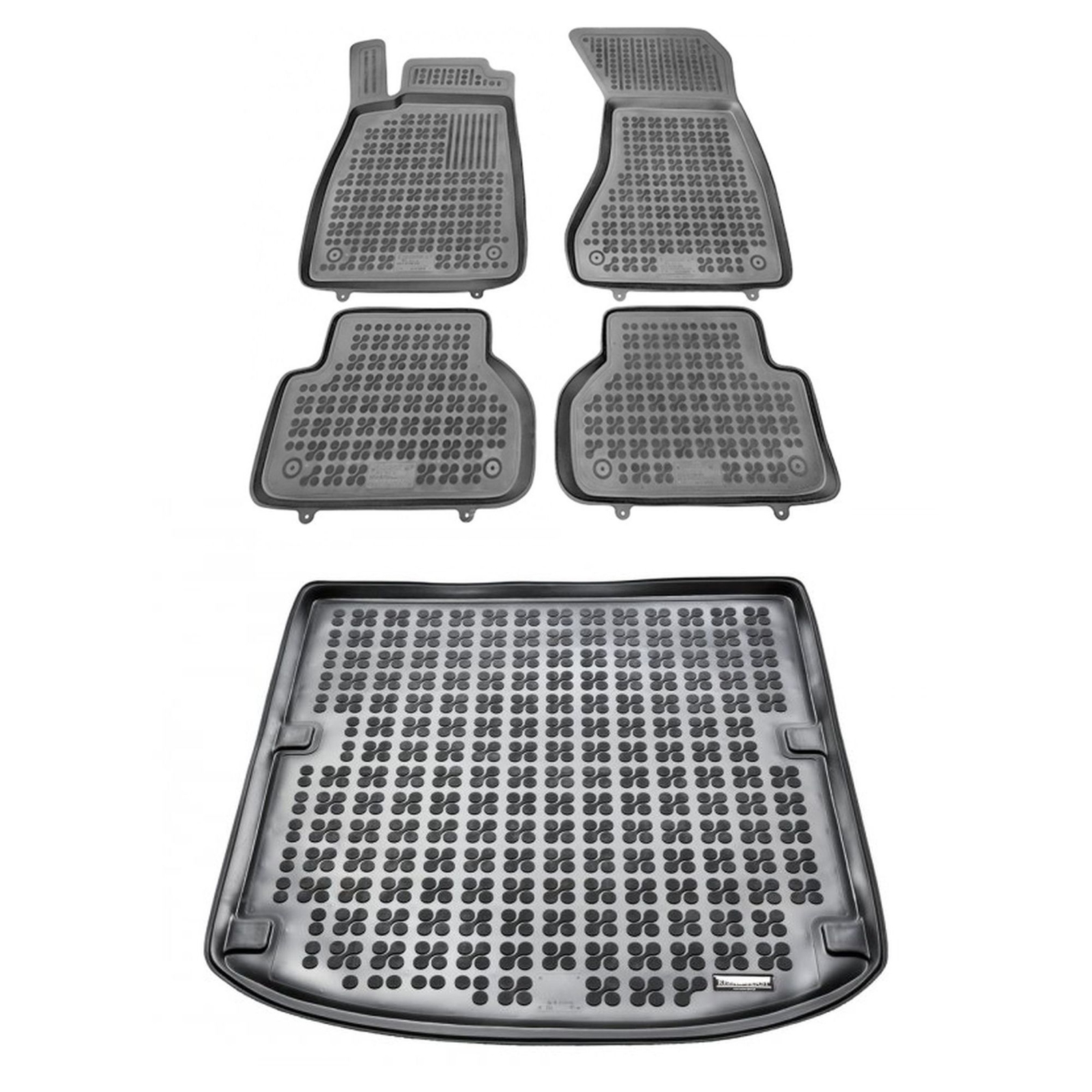 Tapis de sol Audi A4 B9 berline en moquette premium noire sur mesure pour habitacle élégant