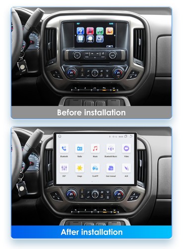 Carplay For 14-18 Chevrolet Silverado GMC Sierra 13.1'' Car Stereo Radio GPS CAM - Picture 8 of 24