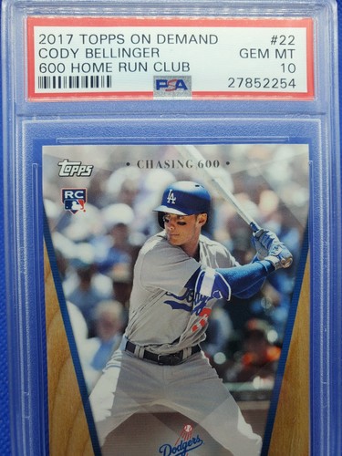 2017 Topps Demand CODY BELLINGER PSA 10 Rookie 600 club card LOS ANGELES DODGERS - Picture 2 of 3