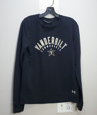 Vanderbilt Commodores Sweatshirt Men Medium Black Spell Out Under Armour Sweater