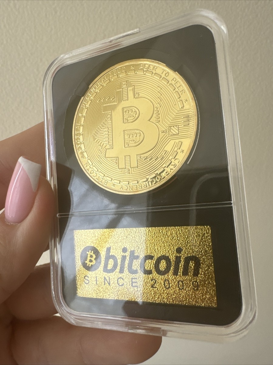 Bitcoin Collector Items Bitcoin Commemorative Coins - 2-Pack Gold Plated  BTC Tokens For Collectors Gold Plated BTC Commemorative Coins Collector  Items