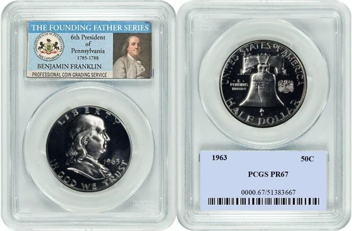 1963 Franklin Half Dollar 50C PCGS PR67