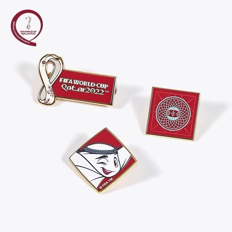 Copa Mundial de la FIFA Qatar 2022 mascota La'eeb pin insignia LOGO fútbol lugares fútbol Foto 2 de 4