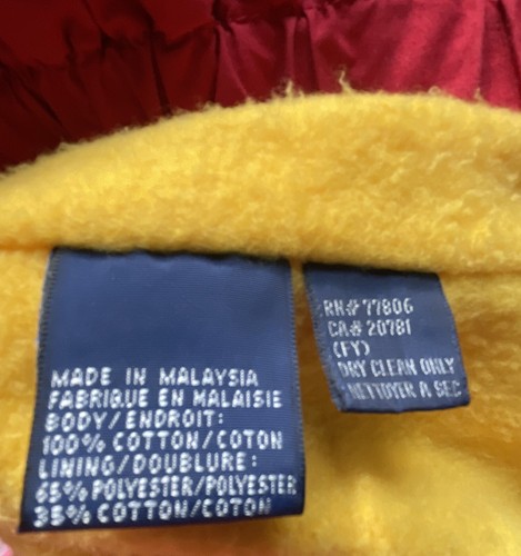 Vintage 90s Tommy Hilfiger Jacket Men’s Medium Red Yellow Style G8757785148 Warm - Picture 10 of 14