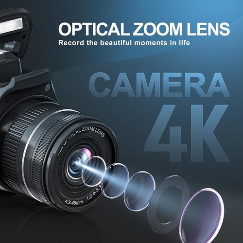 Digitalkameras 4k 64MP 10X Optischer Zoom WiFi Video Vlogging Kamera für YouTube - Bild 5 von 7