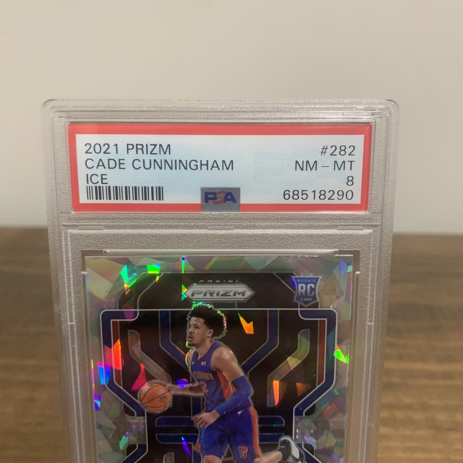 2021-22 Prizm - Cade Cunningham - PSA 8 Cracked Ice Rookie #282 RC