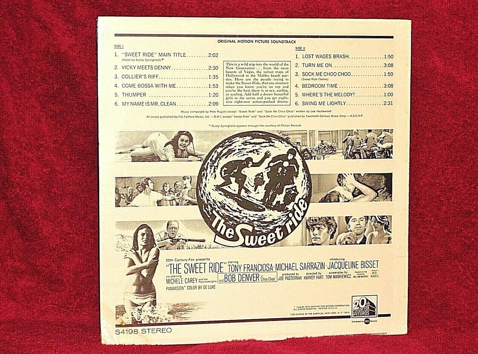 OST LP THE SWEET RIDE PETE RUGOLO DUSTY SPRINGFIELD 1968 20TH CENT FOX SEALED - Image 2 of 2