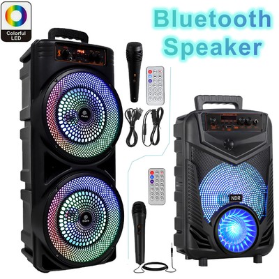 9000W Portable Bluetooth Speaker Sub Woofer Heavy Bass Sound System Party AUX FM