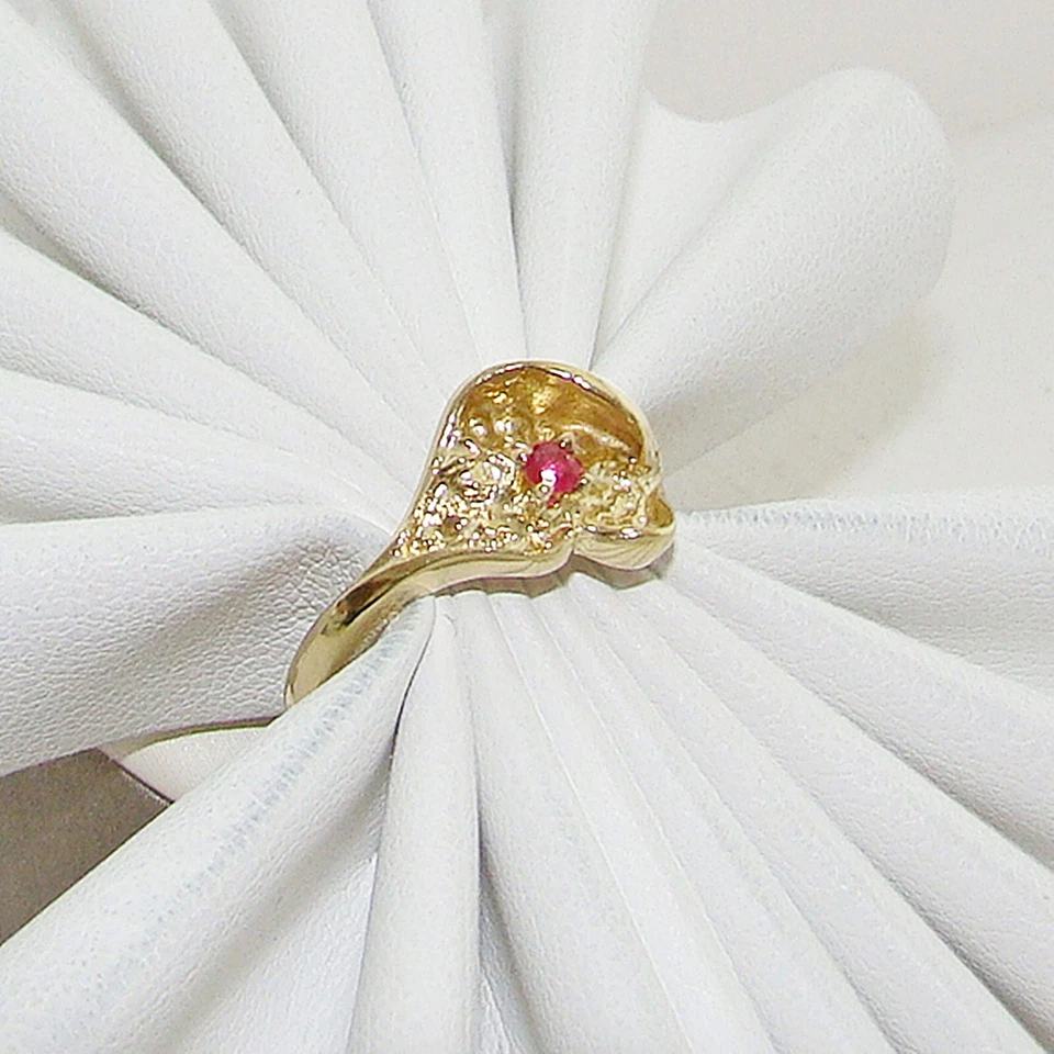 Ring Gold 333er Rubin 8 kt Goldringe Edelsteine Damen Goldschmuck Ringschmuck - Bild 2 von 4