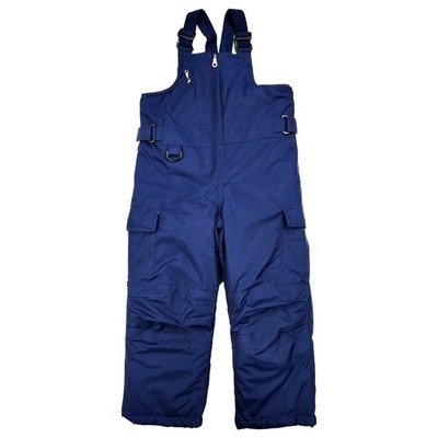 Girl Connection Girls Navy Blue Snow Bibs Ski Pants With Cargo Pockets