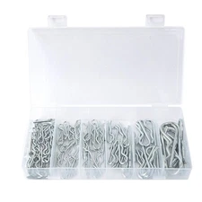 85 split pins, spring clip pins, tractor hook pin clips, with storage box