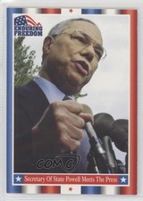 2001 Topps Enduring Freedom Colin Powell Secretary of State Meets the Press 0b6