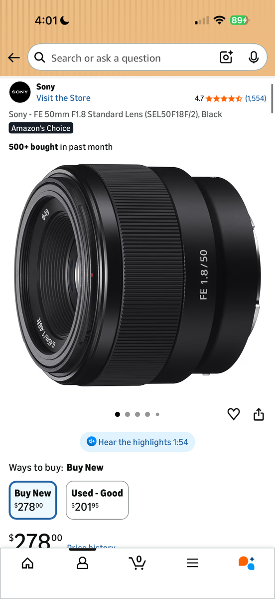 Sony Alpha 7 II with Sony - FE 50mm F1.8 Standard Lens | eBay