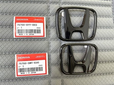 2pcs Front Rear H Emblem Fit For Honda 11th Civic Sedan 2022-2026 Glossy Black 2pcs Front Rear H Emblem Fit For Honda 11th Civic Sedan 2022-2026 Glossy Black