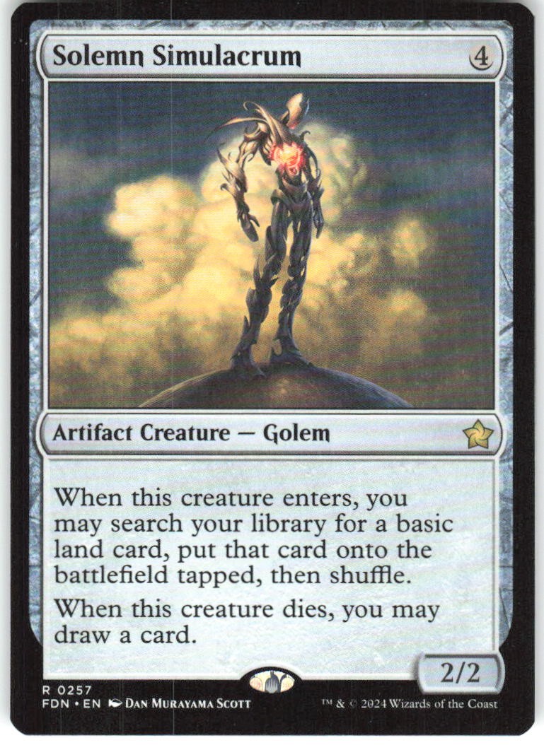 Solemn Simulacrum 257 Foundations Magic: The Gathering LP