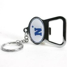 Navy Midshipmen Metal Key Chain And Bottle Opener W/domed Insert