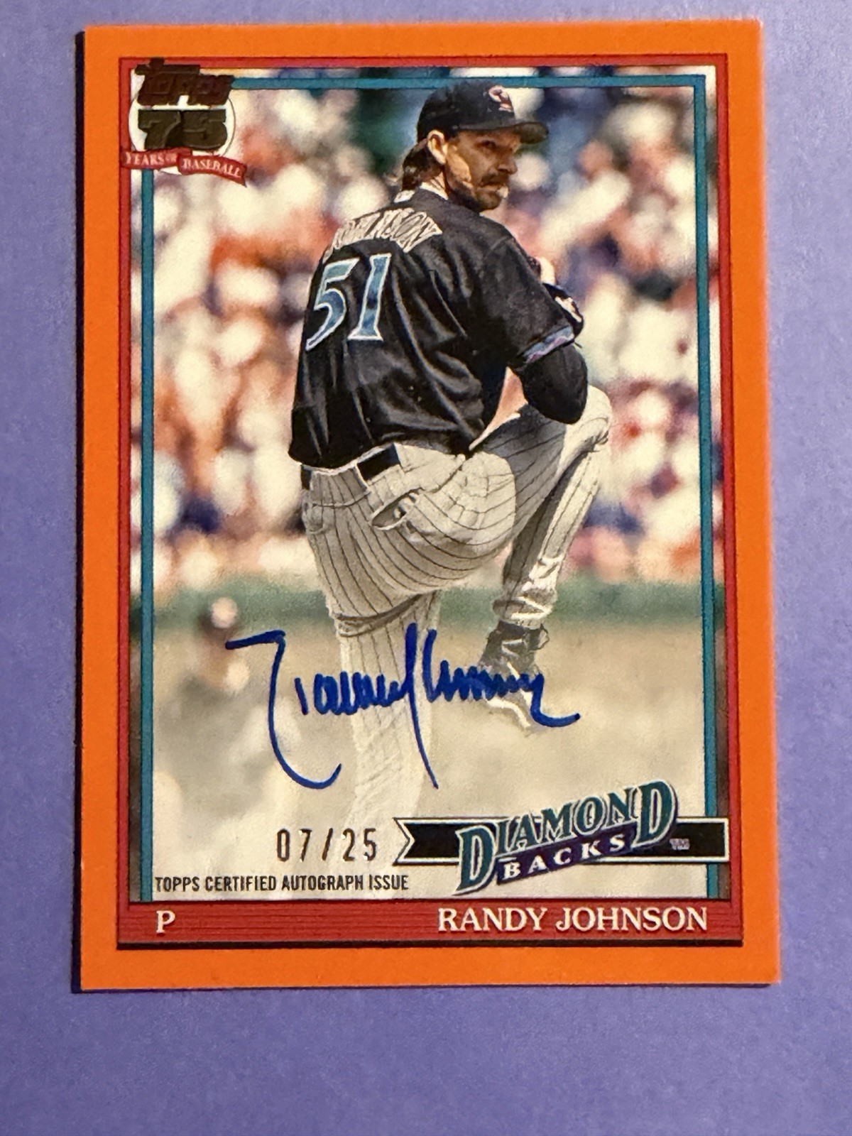 Randy Johnson #91A-RJO Baseball Cards 2026 Topps 1991 Autograph trading card — raw and PSA graded price guide