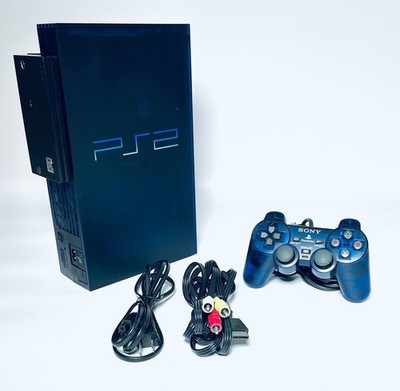🌌 SONY PS2 SCPH-50000 Midnight Blue Console HDD Set Japan Tested