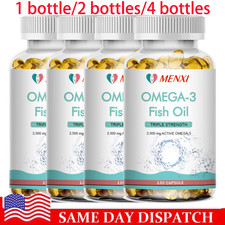 2160mg Omega 3 Fish Oil Capsules 3x Strength EPA  DHA, Highest Potency 120