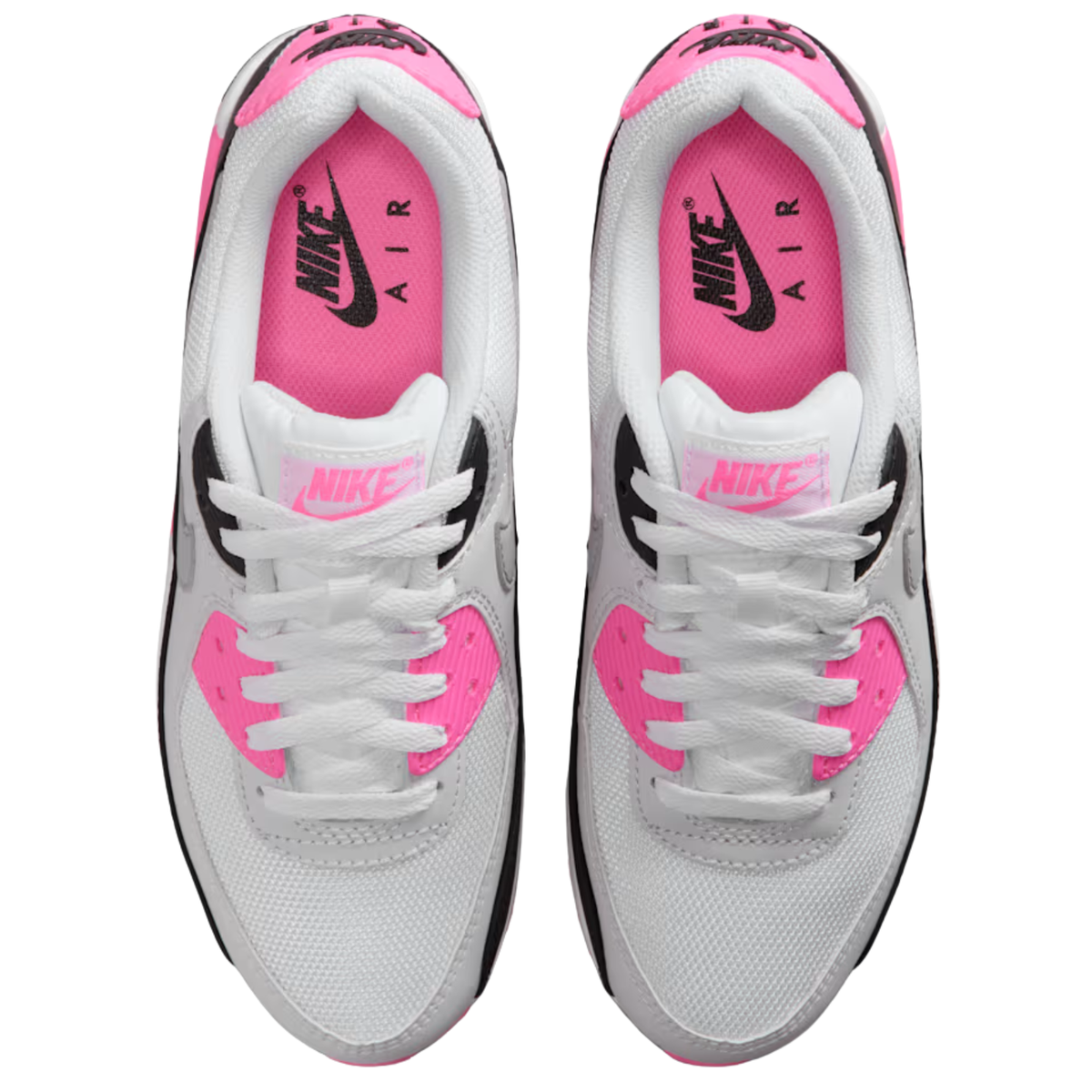 NEW NIKE AIR MAX 90 White Pink Glow Grey Womens Size 6-11 Shoes
