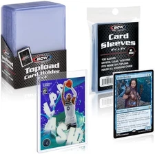 BCW Card Sleeves & Toploaders Premium 100 Count Football MTG Pokemon Baseball