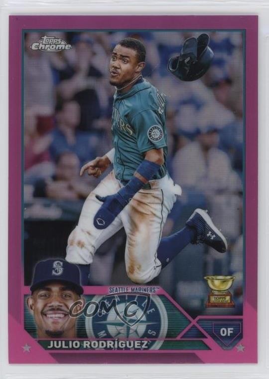 2023 Topps Chrome Pink Refractor Julio Rodriguez Julio RodrÃguez #200 0s2