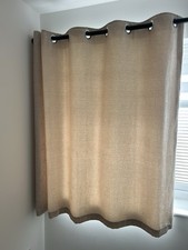 Eyelet Curtains Pair Beige 168x137 Dunelm