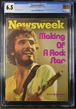 Bruce Springsteen CGC 6.5 Newsweek Magazine 1975 First cover FC Newsstand (Time)