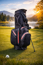 Golfbag Standbag wasserabweisend NEU/OVP + auto. Standmechanismus & Regenschutz