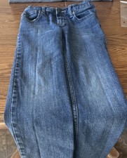 Wrangler 20X Boys' Straight Jeans Size 10 Slim Blue Denim Adjustable Waist