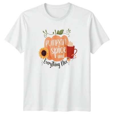 Pumpkin Spice And Everything Nice Damen T-Shirt Herbst Ernte Saisonal