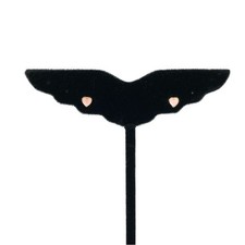 ENAMEL HEART Dainty Stud Earrings Light Pink Gold