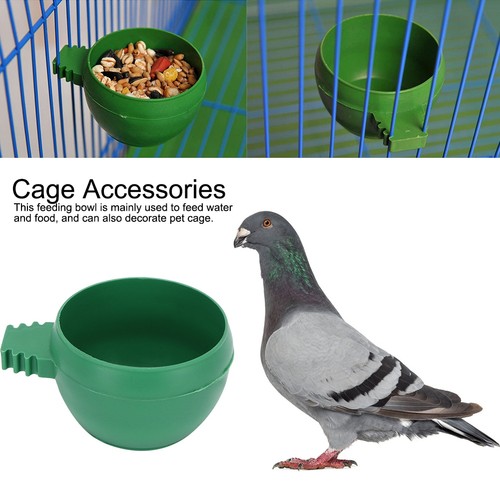 15pcs Runde Form Vogel Nahrungsschale Verdickte Käfig Nahrungsmittelbehälter W - Bild 4 von 10