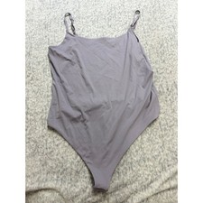 CALIA Womens XXL Lavender Purple Square Neck Adjustable Strp Bodysuit thong nwot