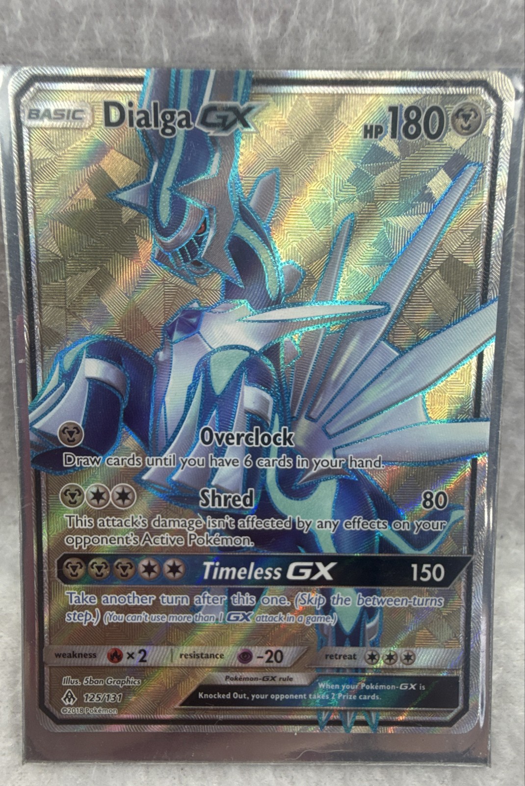 Dialga GX (Full Art) 125/131 Sm-Forbidden Light Holo