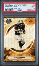 2025 BOWMAN BEST UNIVERSITY SUPERFRACTOR 1/1 #75 AHMAD HARDY 1/1 PSA 9