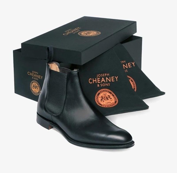 Men Joseph Cheaney & Sons Boots Black Leather 41