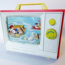 Fisher Price Toys Vintage *1966* Picture Stories Giant Screen Music Box TV