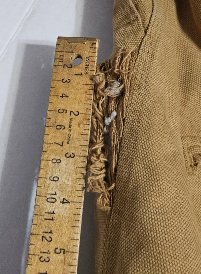 Colorado Timberline Canadian Chore Jacket Chevron Brown Mens Small Stained Read - Image 4 of 4