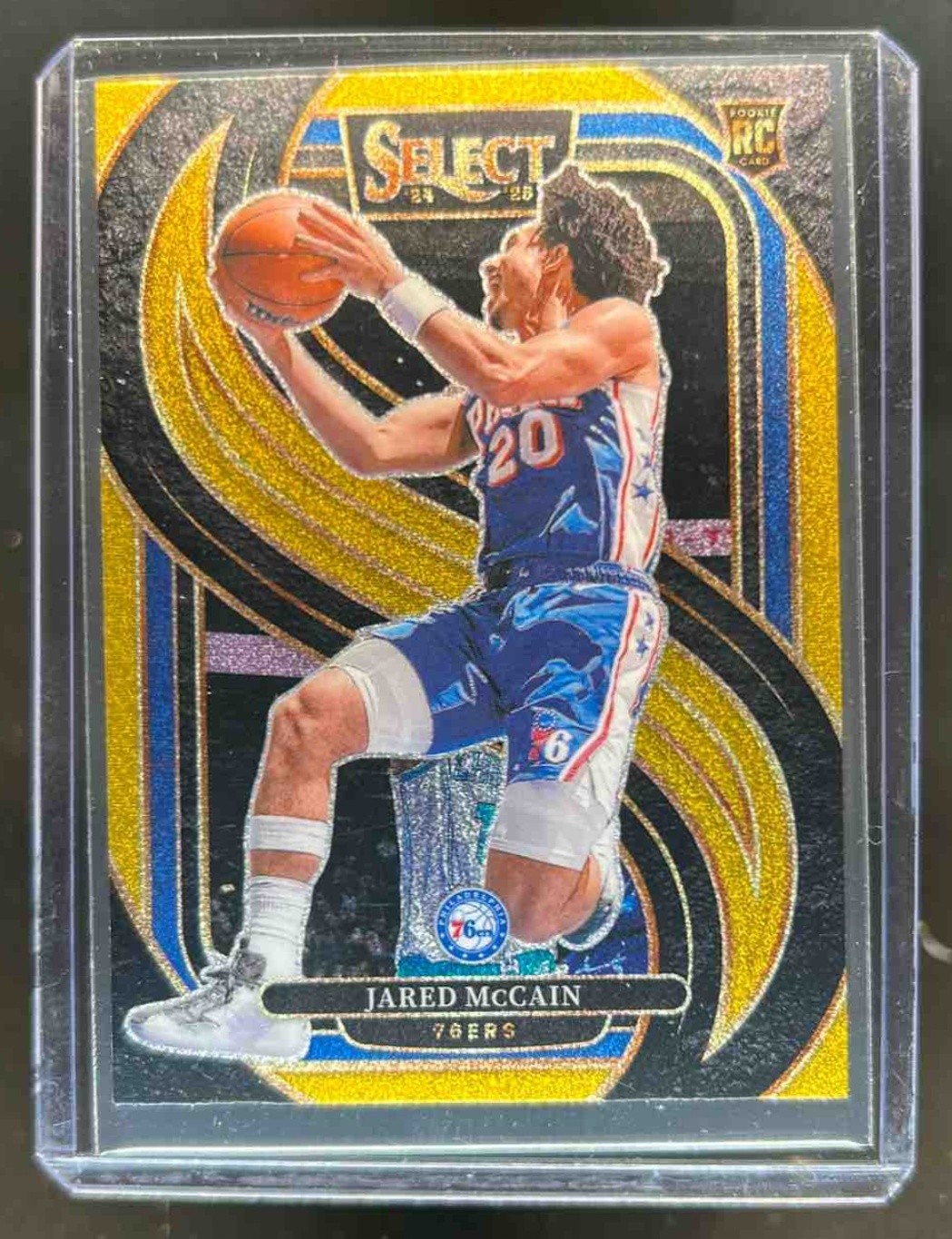 2024-25 Select Jared McCain Premier RC Gold Glitter Prizm #184 76ers