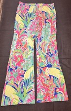 LILLY PULITZER PALAZZO PANTS GEORGIA MAY MULTI CASA BANANA SIZE M