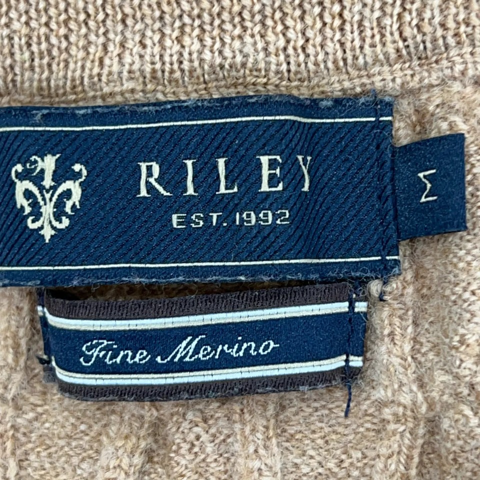 Des Riley Riley, Strickpullover, Größe: M, Beige, Wolle, Einfarbig, Zopfstrick ...