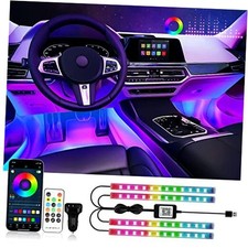 RGB Interior Car Strip Lights with 48SMD 4 Lines Design 1IN4 Interior Lights
