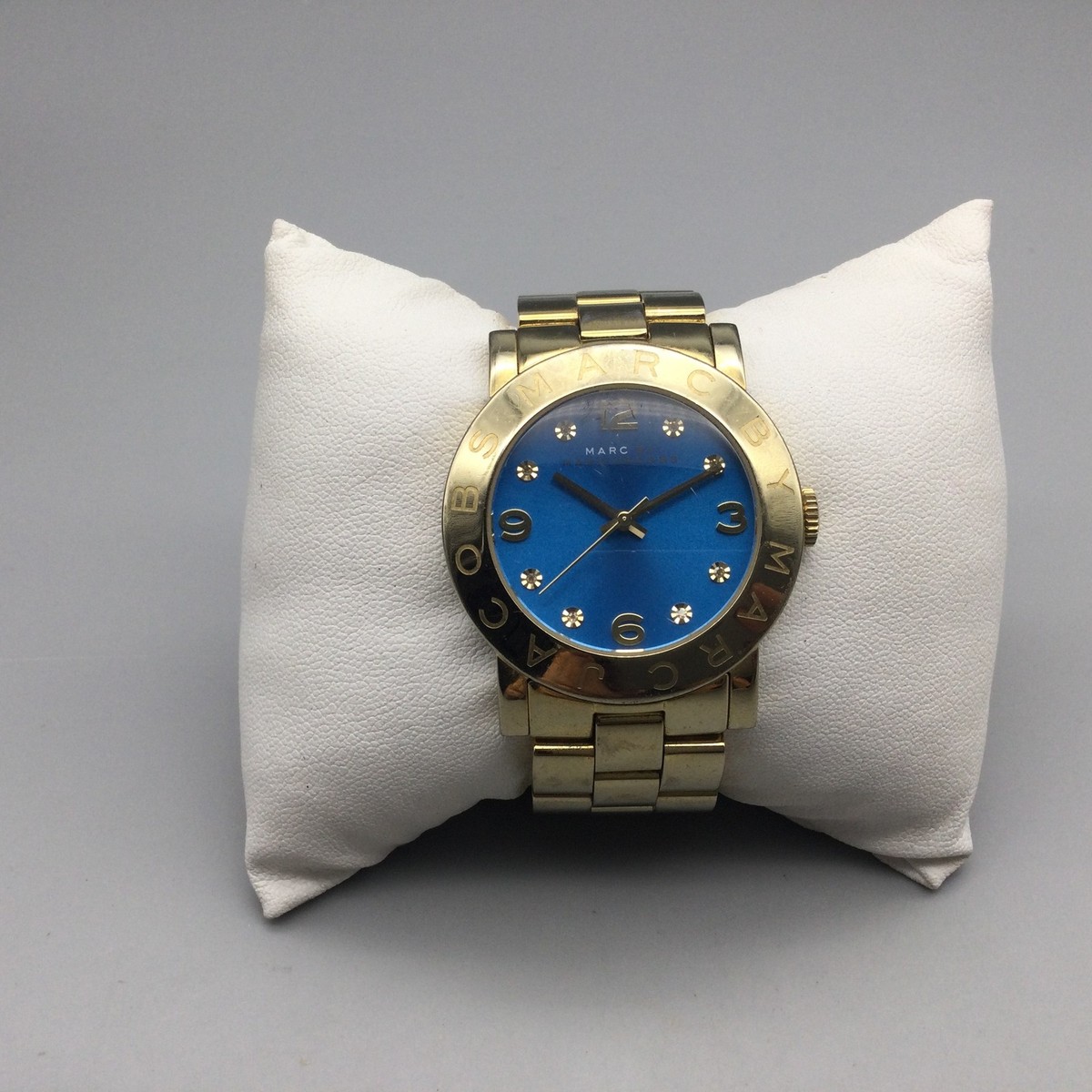 腕時計 MARC BY MARC JACOBS Marc by Marc Jacobs Watch Gold Tone 36mm Blue Dial Womens New