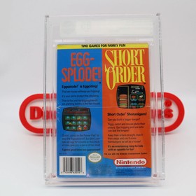 NES Nintendo SHORT ORDER / EGGSPLODE - VGA GRADED 85 NM+ SILVER! NEW & Sealed!