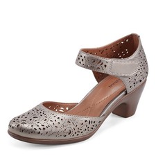 Women's Easy Spirit, Cindie Mary Jane Pump SECINDIE-020 New Grafite LEATHER