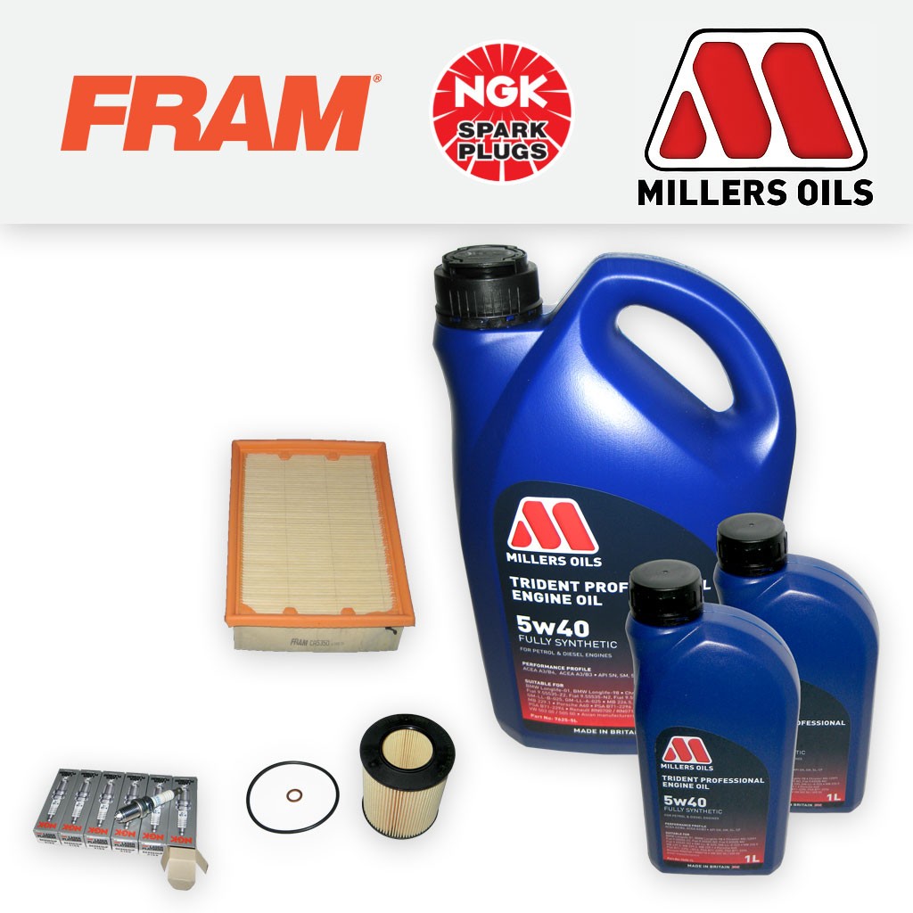 SERVICE KIT for BMW 5 SERIES 528I E39 OIL AIR FILTERS NGK PLUGS +OIL (1995-2000)
