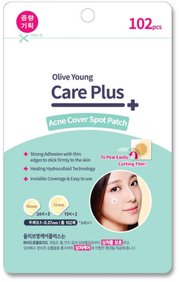OLIVE YOUNG Care plus Spot Pimple Patches 1Pack(102 Count) - Hydrocolloid Bandag