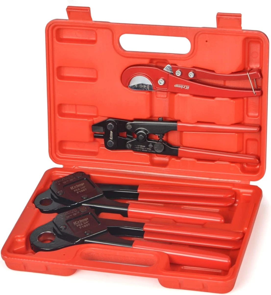 Pince à Sertir Hydraulique MEJOR Pour Tubes Cuivre Et PEX - Tailles 1/2, 3/4, 1 Pouce, Neuve En Coffret