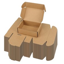 75 Pack 6x4x2 inch Small Shipping Boxes, Brown Mailing Boxes